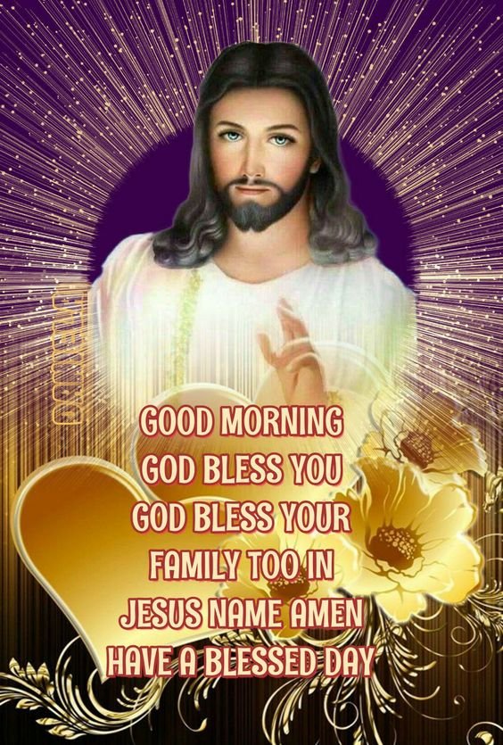 Beautiful Good Morning Jesus Christian Golden Image Have A Blessed Day